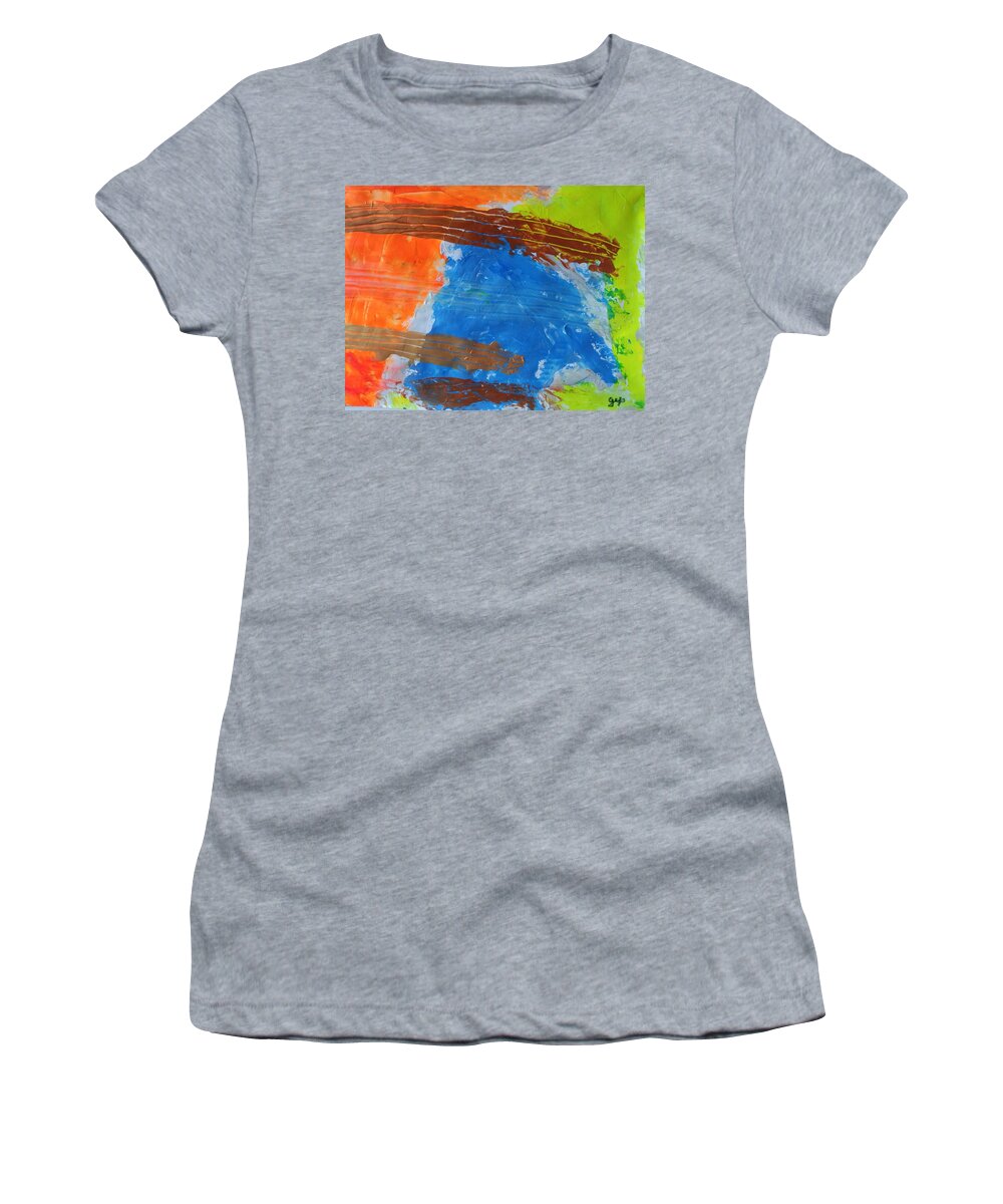  Women's T-Shirt featuring the painting Caos60 openart by Giuseppe Monti