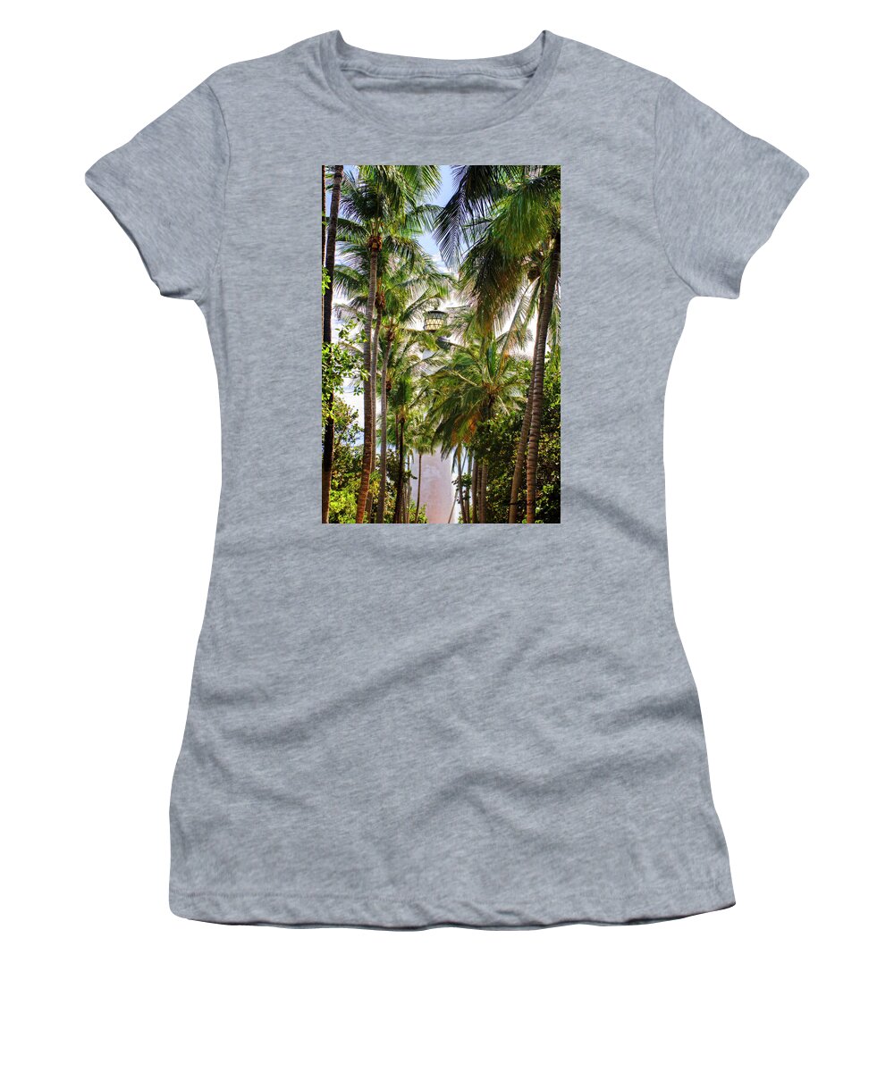 Color Women's T-Shirt featuring the photograph Cape Florida Lighthouse by Alan Hausenflock