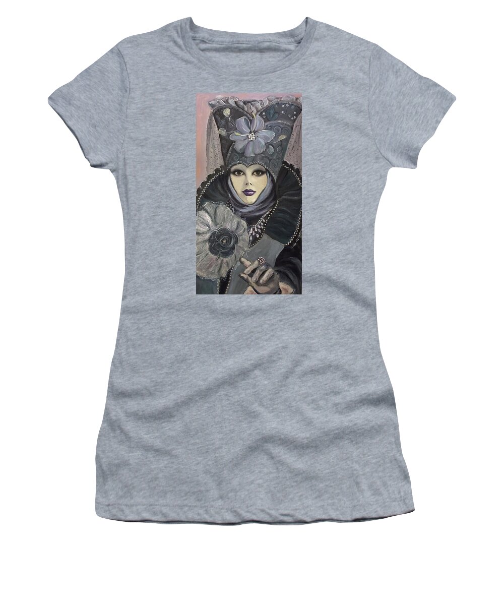 Carnaval Women's T-Shirt featuring the painting Carnaval by Lana Sylber