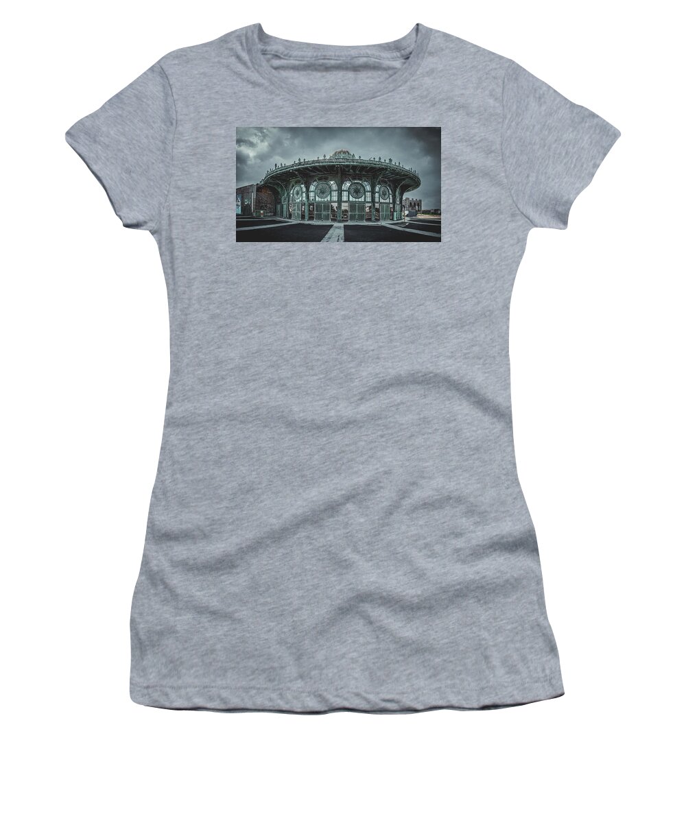 Nj Shore Photography Women's T-Shirt featuring the photograph Carousel Building - Asbury Park by Steve Stanger