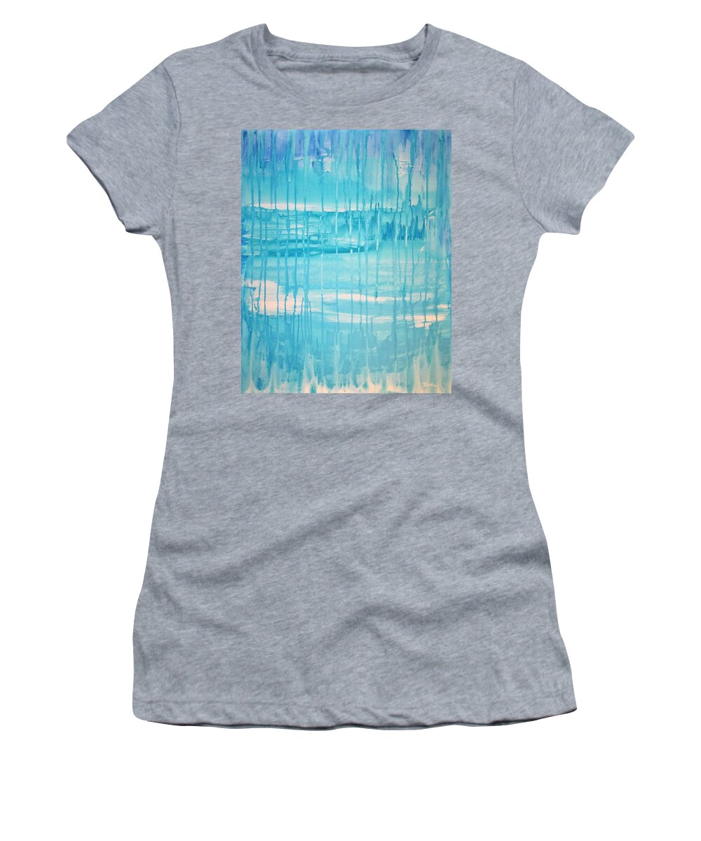 Fantasy Women's T-Shirt featuring the painting Castles in the Rain by Vallee Johnson