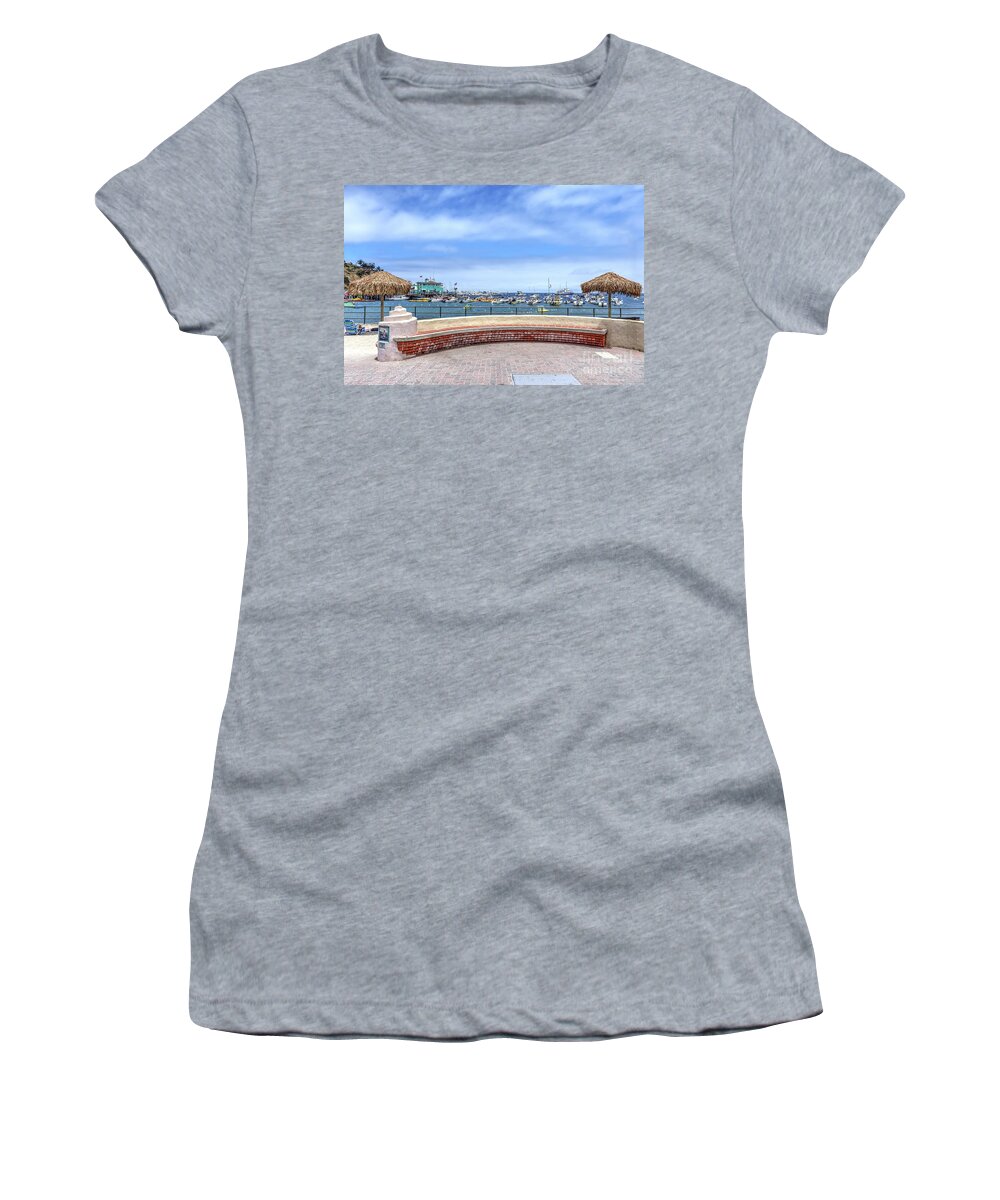 Catalina Women's T-Shirt featuring the photograph Catalina Island View by Eddie Yerkish