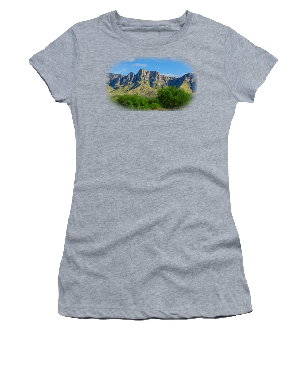 Arizona Women's T-Shirt featuring the photograph Catalina Mountains P24861-C by Mark Myhaver