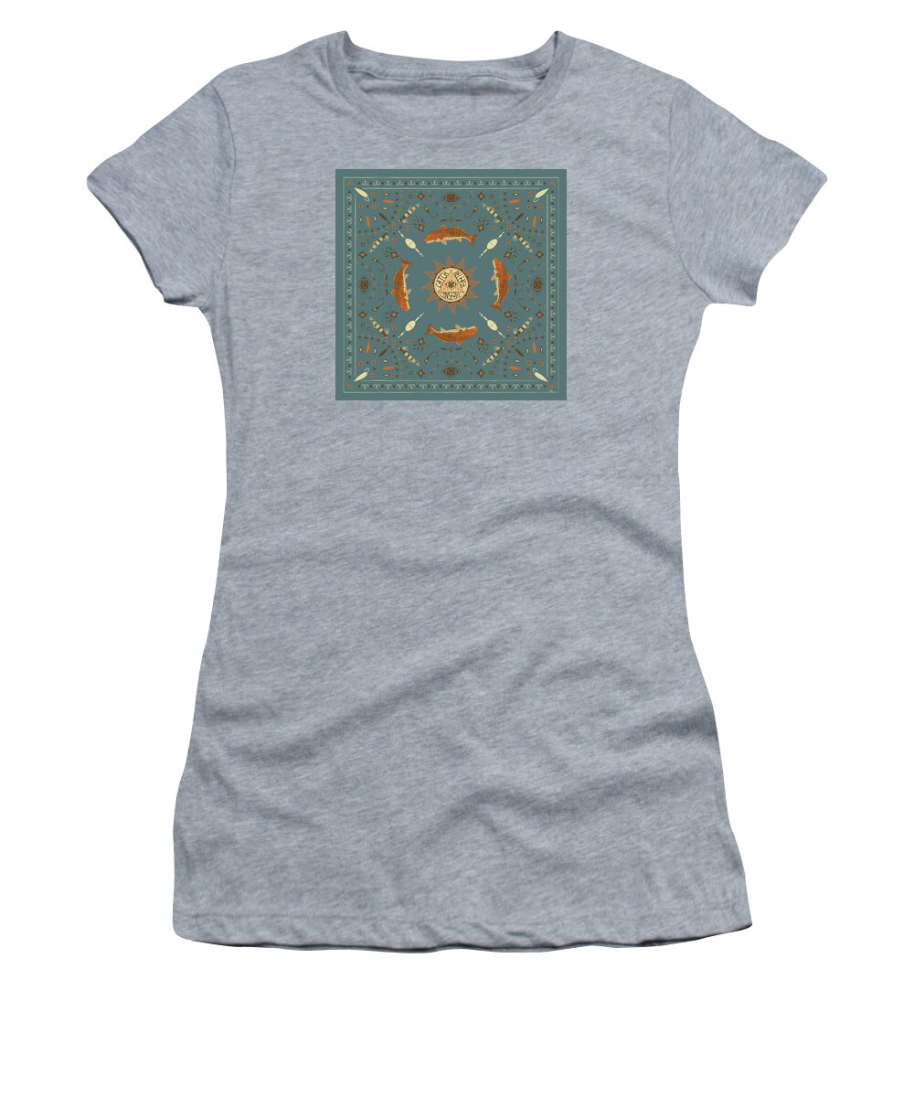 Redfish Women's T-Shirt featuring the digital art Catch Release Conserve by Kevin Putman
