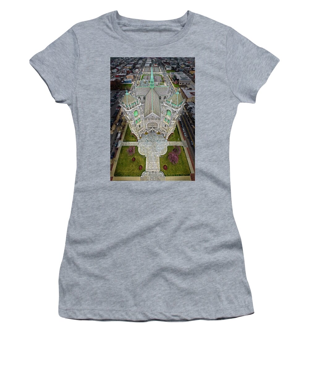 Cathedral Basilica Of Sacred Heart Women's T-Shirt featuring the photograph Cathedral Basilica of Sacred Heart NJ by Susan Candelario