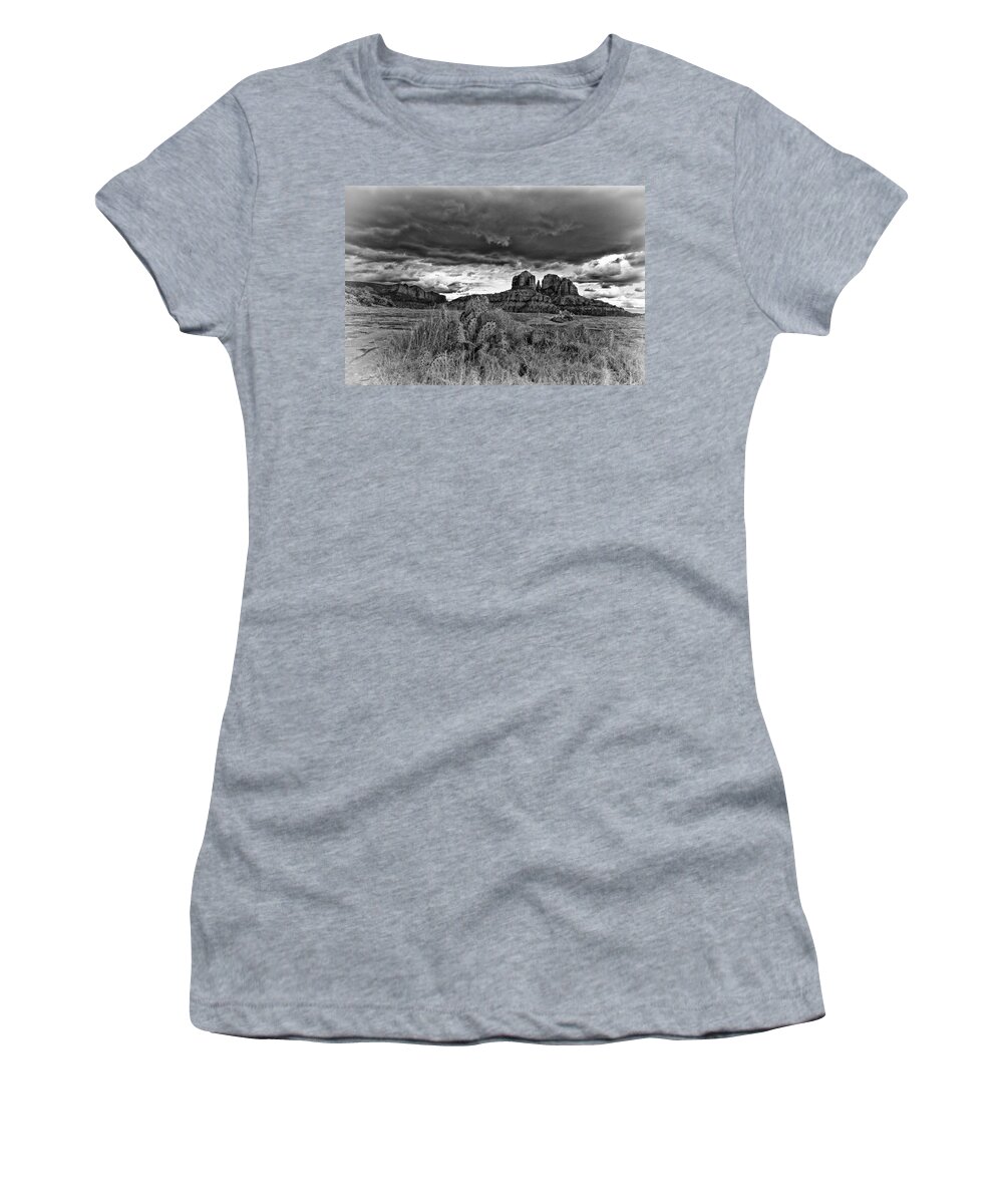 Cathedral Rock Women's T-Shirt featuring the photograph Cathedral Never Fails Me by Tom Kelly