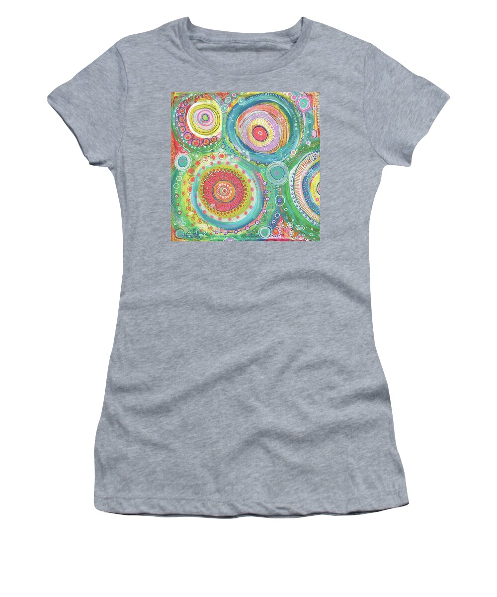Cattywampus Women's T-Shirt featuring the painting Cattywampus by Tanielle Childers