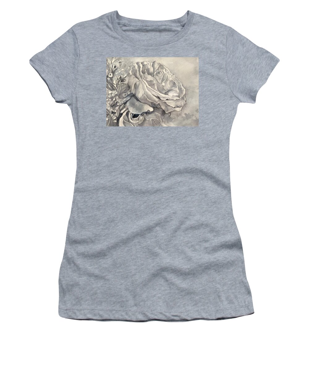 White Rose Women's T-Shirt featuring the painting Celebration of Life by Juliette Becker
