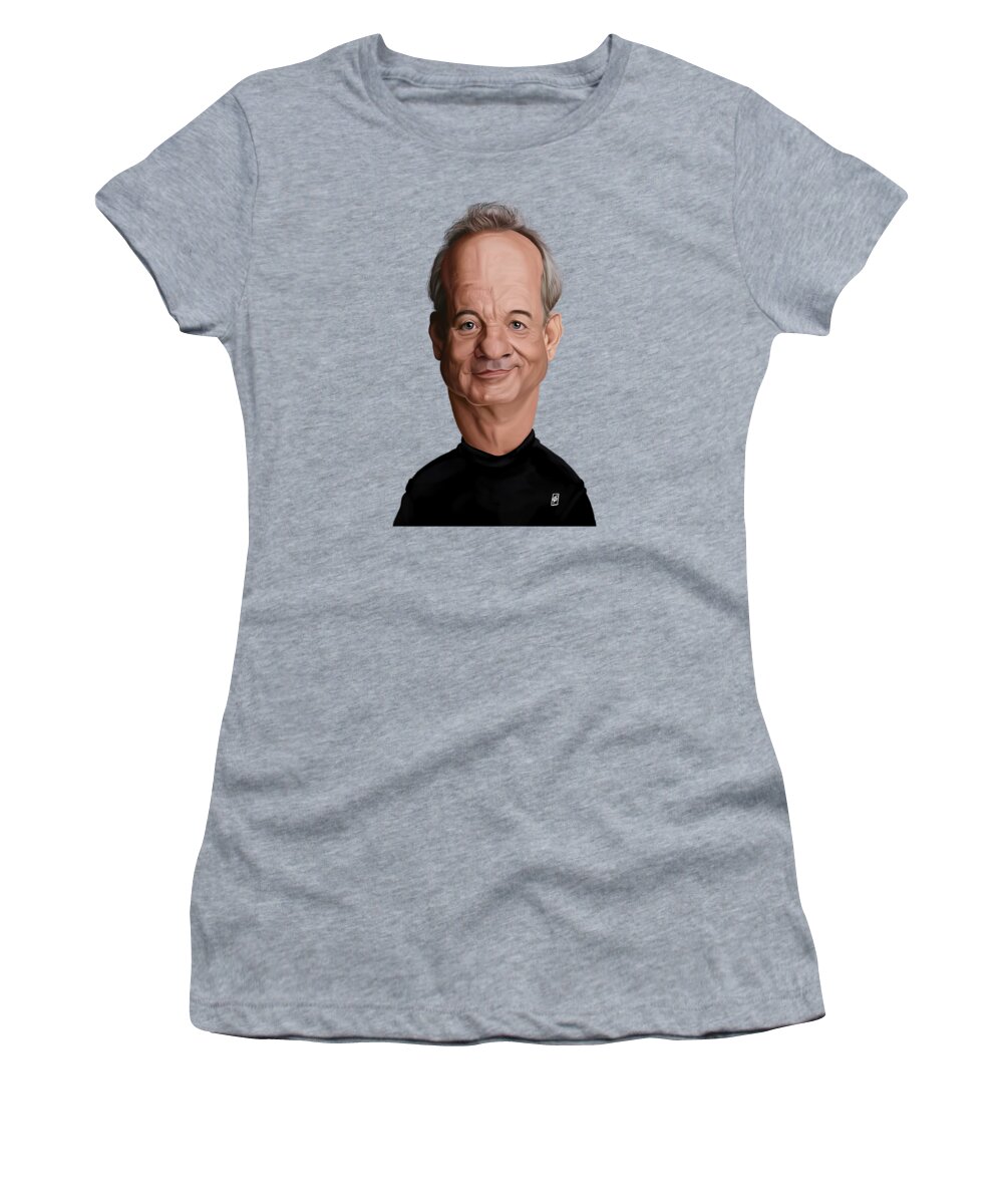 Illustration Women's T-Shirt featuring the digital art Celebrity Sunday - Bill Murray by Rob Snow