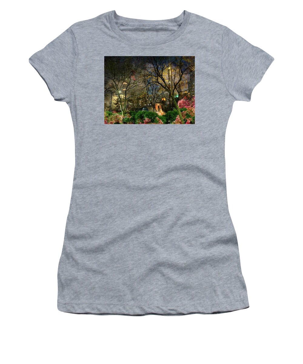 ‘tavern On The Green' Women's T-Shirt featuring the photograph Tavern On The Green on Reimagined CPW by Carol Whaley Addassi