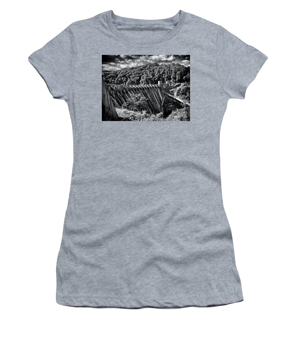 North Carolina Women's T-Shirt featuring the photograph Cheoah River Dam 2 by Phil Perkins