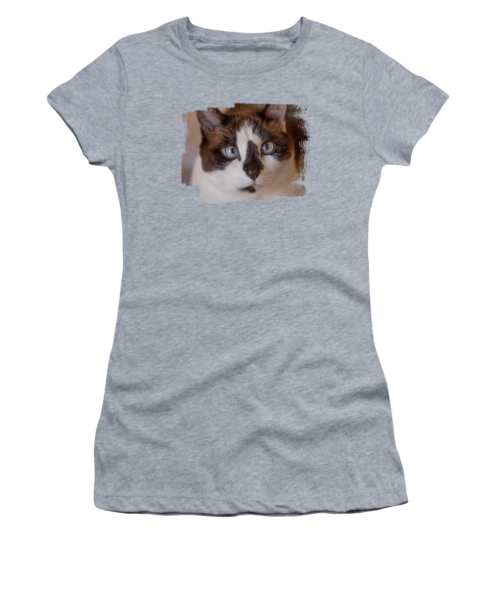 Elisabeth Lucas Women's T-Shirt featuring the digital art Cherished Snowshoe Cat by Elisabeth Lucas