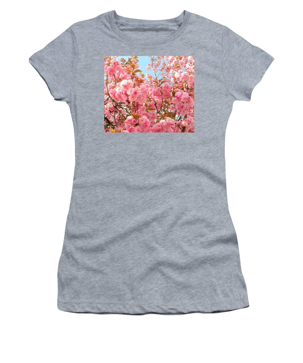 Cherry Women's T-Shirt featuring the photograph Cherry blossoms by Nataliya Vetter