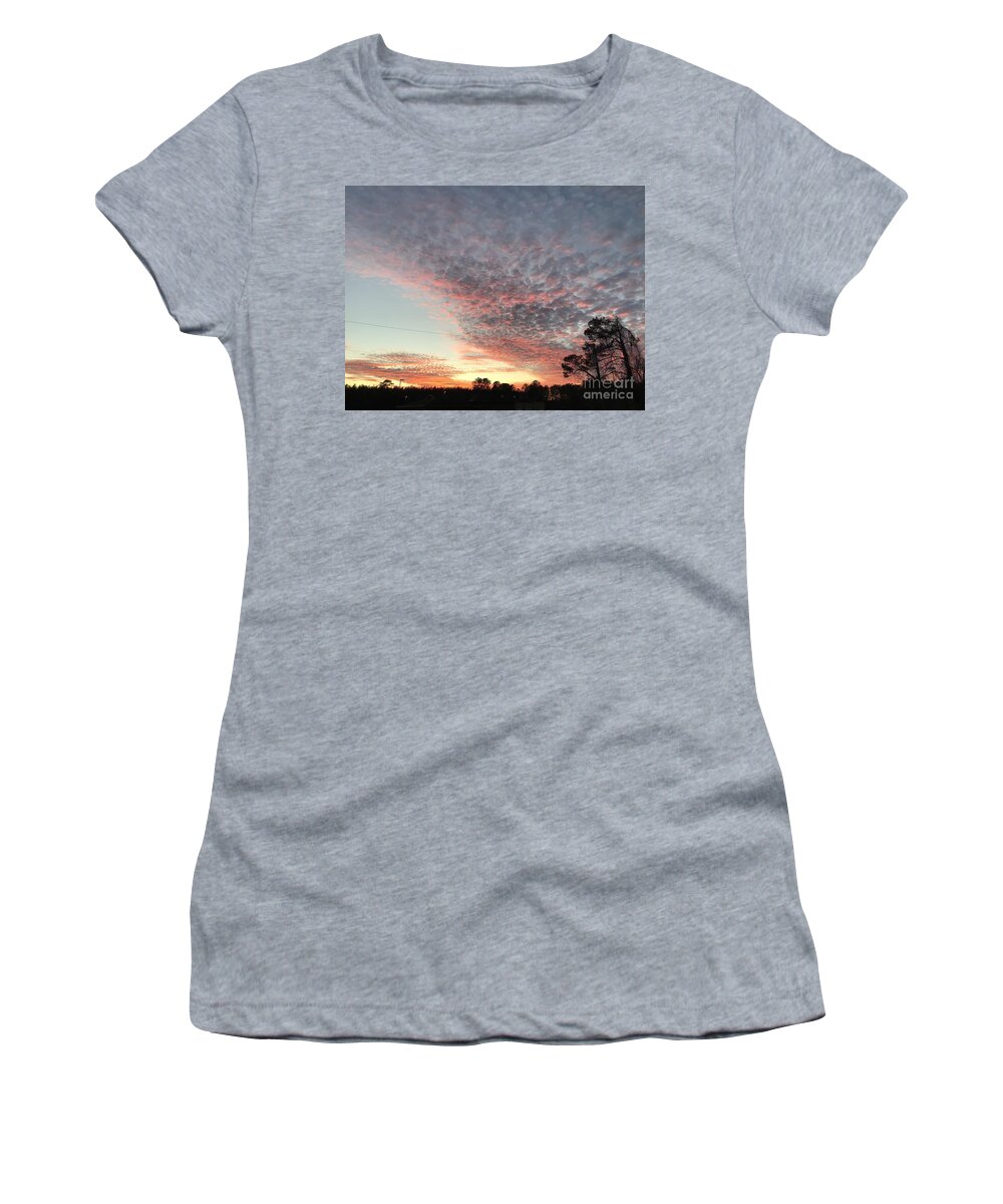 Courtland Women's T-Shirt featuring the photograph Chilly Evening Sunset by Catherine Wilson