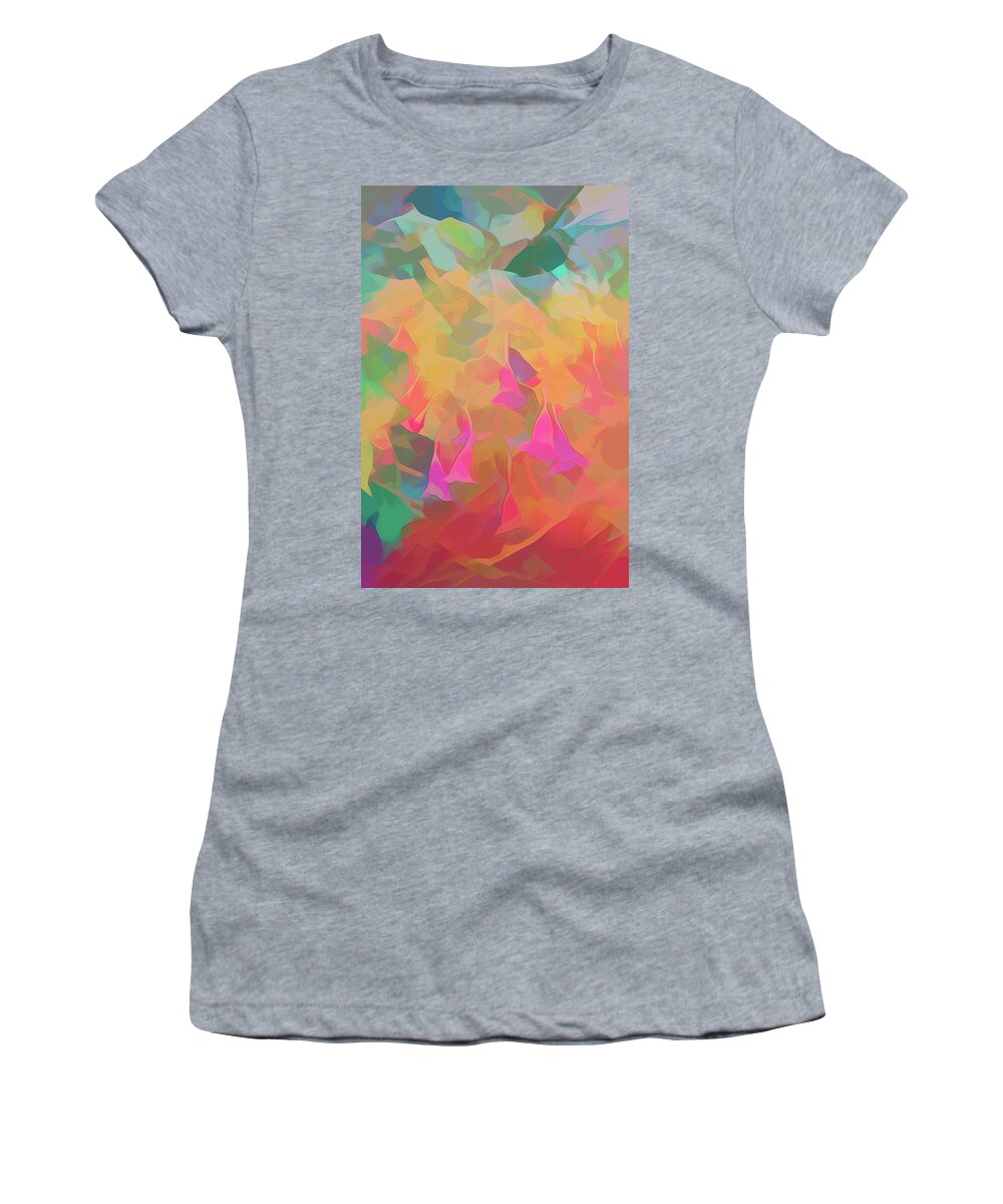 Chinese Bells Women's T-Shirt featuring the photograph Chinese Bells Colorful Abstract by Aimee L Maher ALM GALLERY