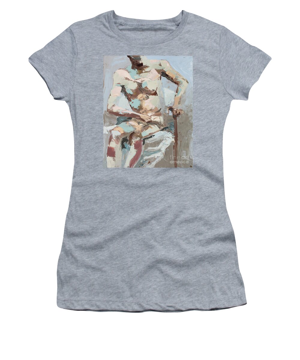 Impressionism Women's T-Shirt featuring the painting Chris's Chair by PJ Kirk