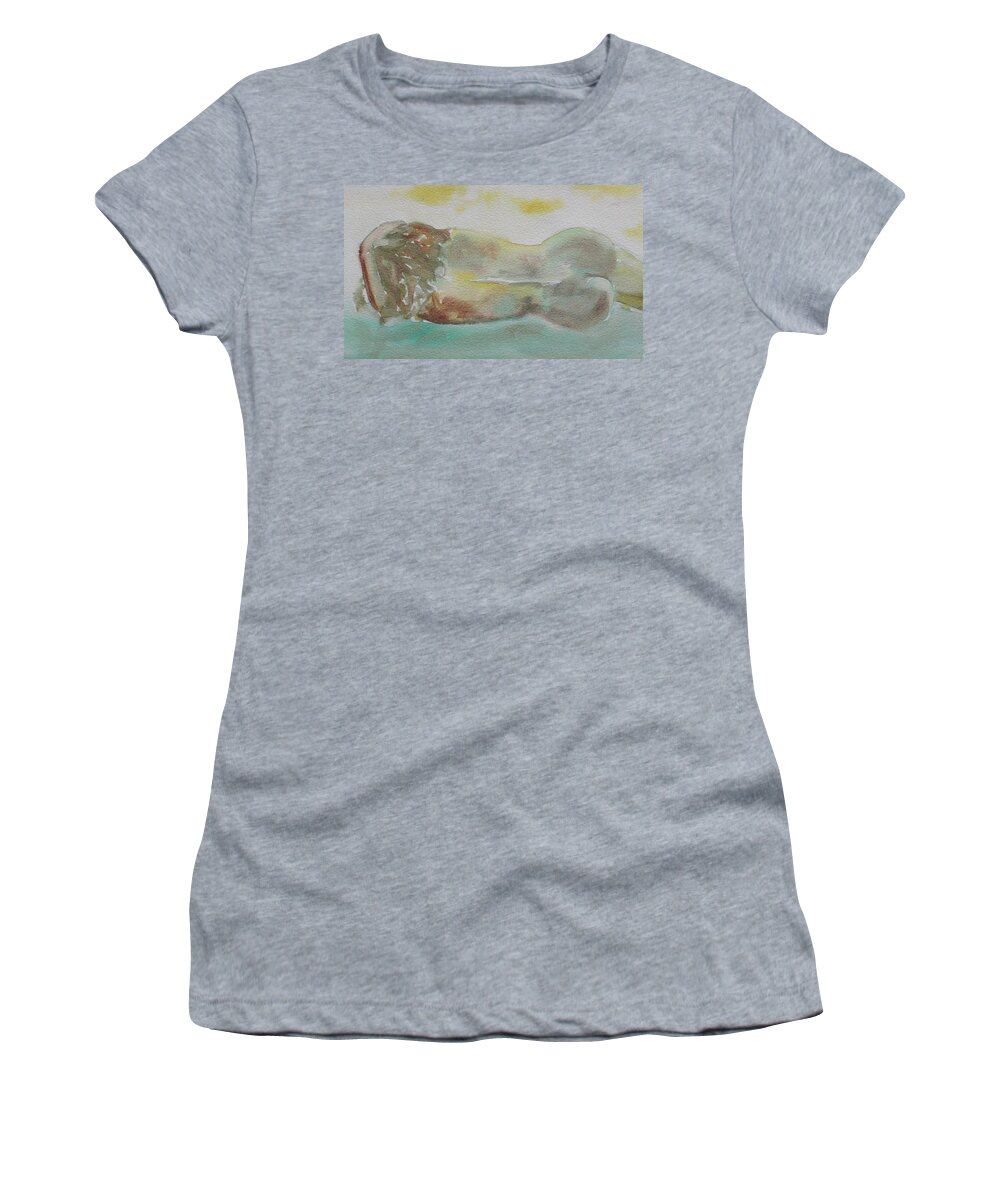 Woman Women's T-Shirt featuring the painting Christina by Anna Ruzsan
