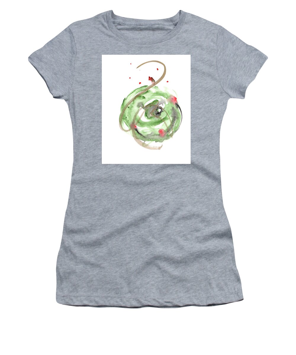  Women's T-Shirt featuring the painting Christmas Card 21 by Katrina Nixon