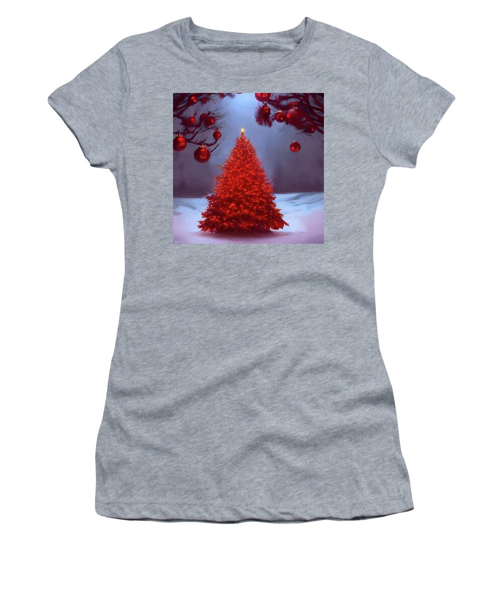 God Women's T-Shirt featuring the digital art Christmas Card No.15 by Fred Larucci