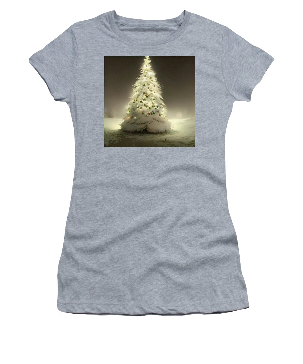 God Women's T-Shirt featuring the digital art Christmas Card No.20 by Fred Larucci