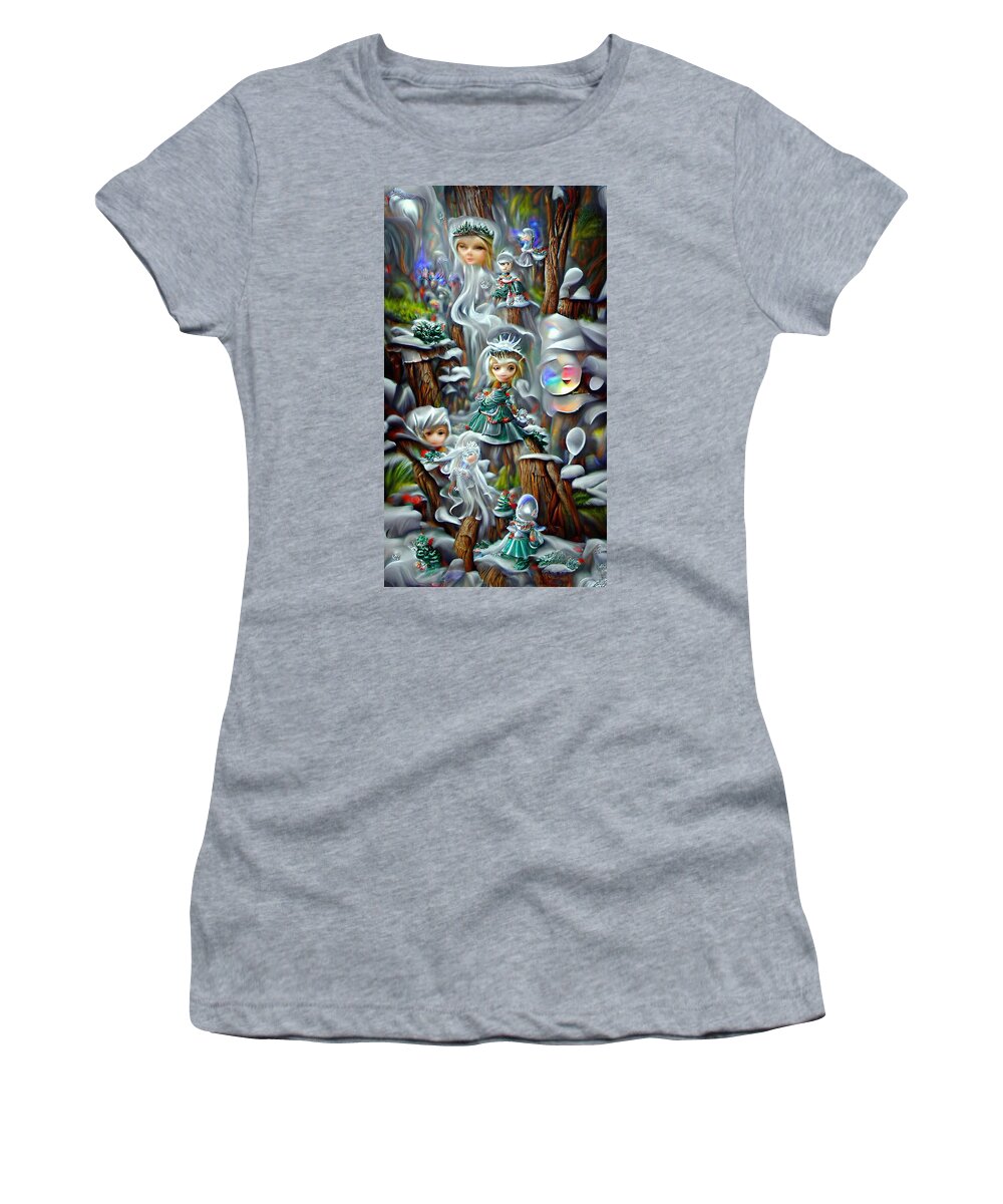 Christmas Coven Women's T-Shirt featuring the digital art Christmas Coven by Skip Hunt