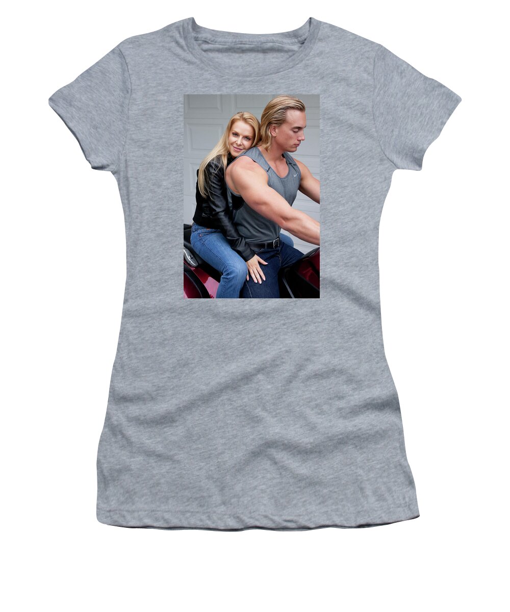 Cindy Women's T-Shirt featuring the photograph Cindy and Dave Moment by Jim Whitley