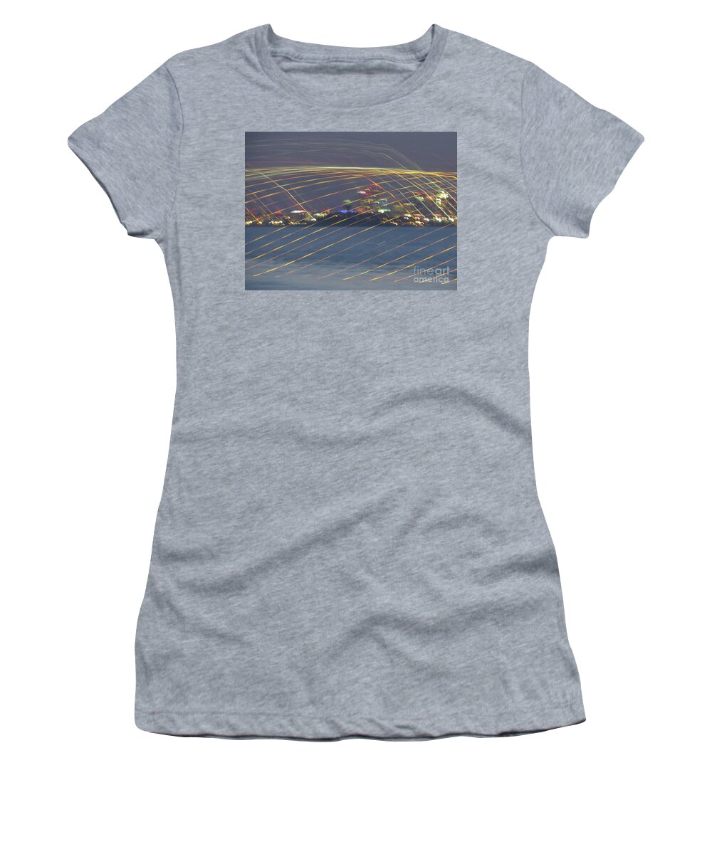 Abstract Women's T-Shirt featuring the photograph City at Night by World Reflections By Sharon