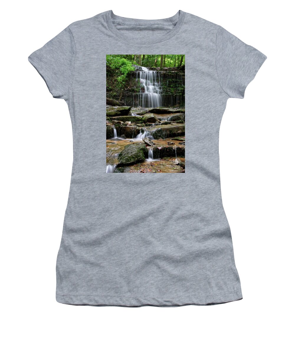 Waterfalls Women's T-Shirt featuring the photograph City Lake Falls 15 by Phil Perkins