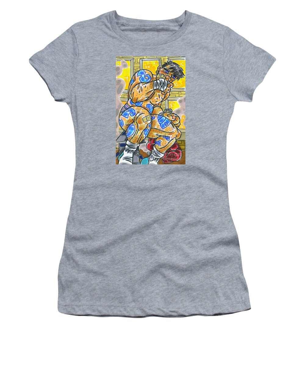 Shannon Hedges Women's T-Shirt featuring the drawing City Titan by Shannon Hedges