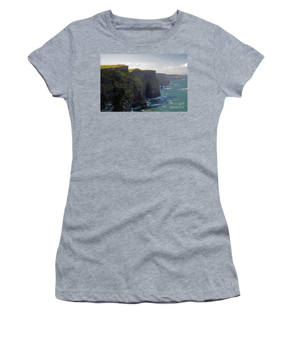 Cliffs Of Moher Women's T-Shirt featuring the photograph Cliffs of Moher by Cindy Murphy