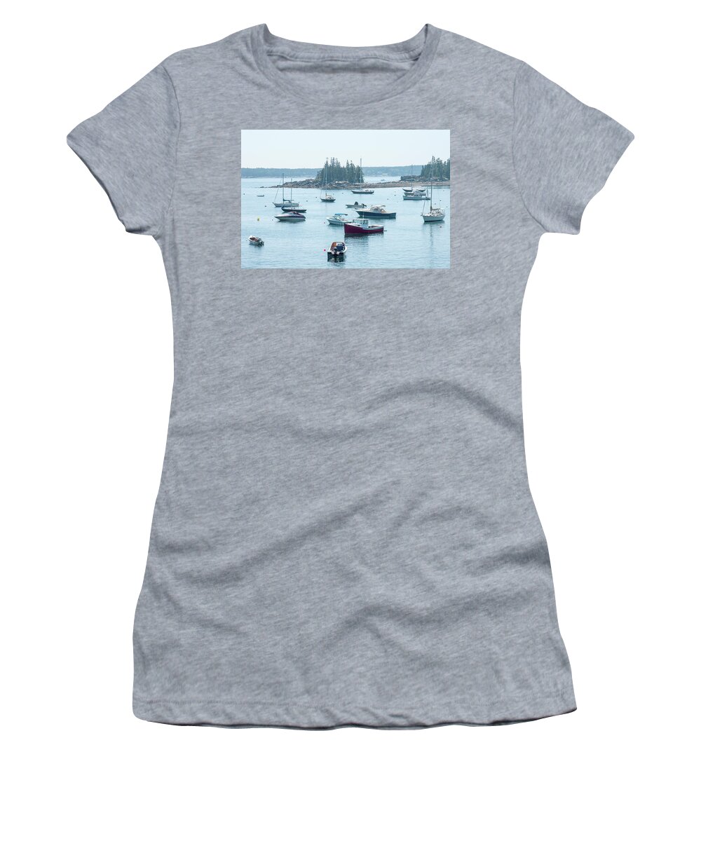 Fishing Village Women's T-Shirt featuring the photograph Coastal Maine 12 by Mike McGlothlen