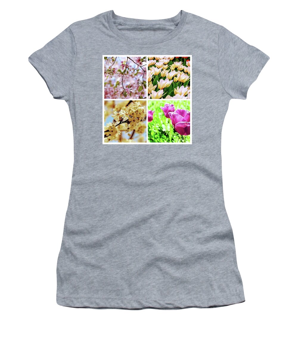 Flower Women's T-Shirt featuring the photograph Collage Flowers by Yvonne Padmos