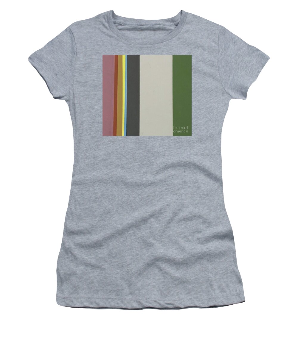 Original Art Work Women's T-Shirt featuring the mixed media Color Illusion #5 by Theresa Honeycheck