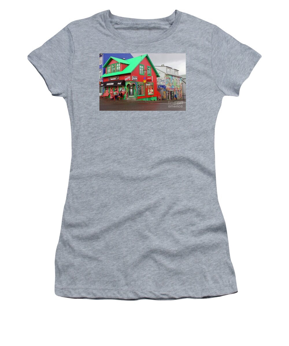 Iceland Women's T-Shirt featuring the photograph Colorful Corner by Alice Mainville