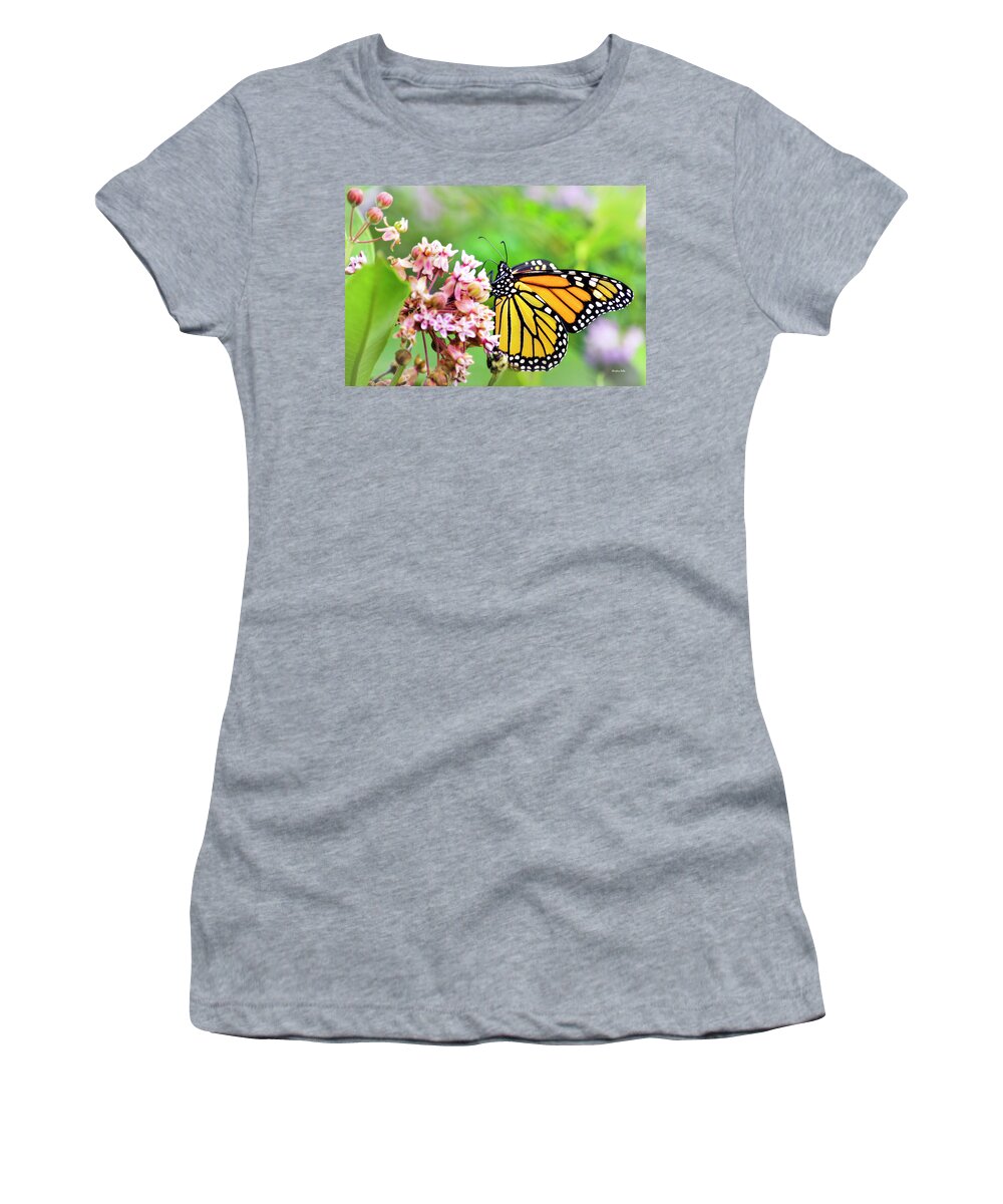 Butterflies Women's T-Shirt featuring the photograph Colorful Monarch Butterfly by Christina Rollo