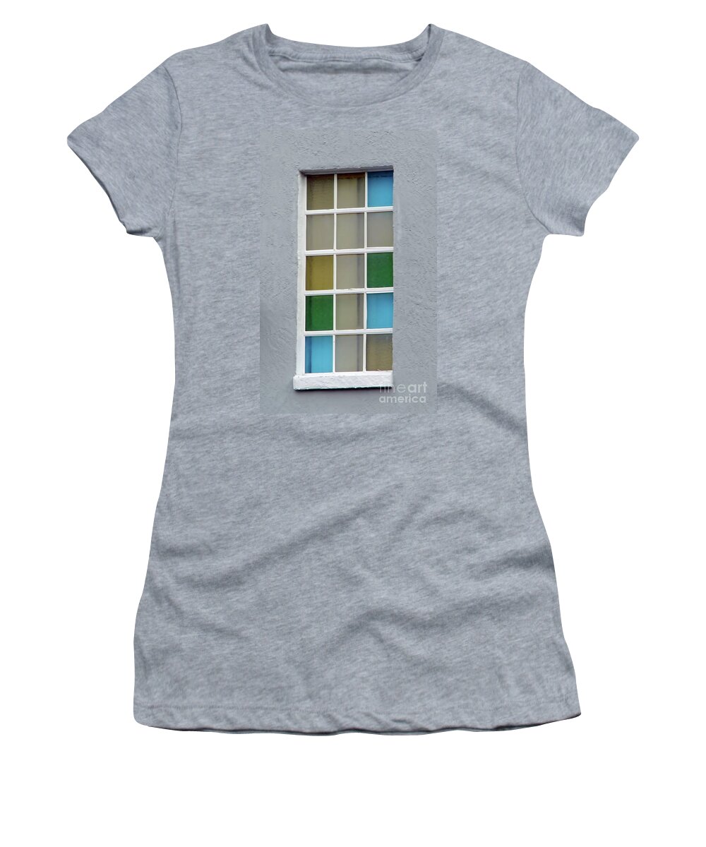 Stained Glass Women's T-Shirt featuring the photograph Colors Of The Window by D Hackett