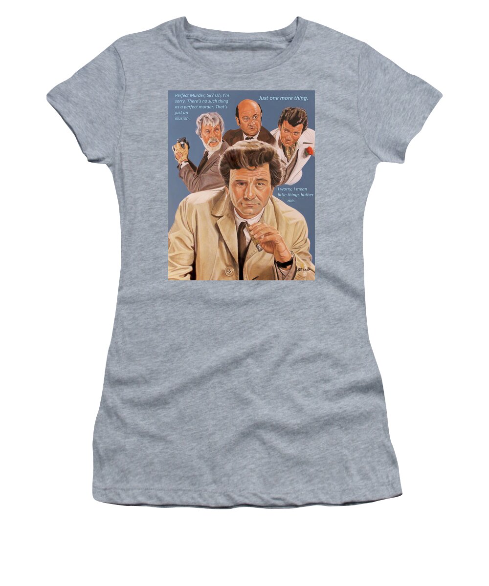 Columbo Women's T-Shirt featuring the painting Columbo Variant 2 by Robert Steen