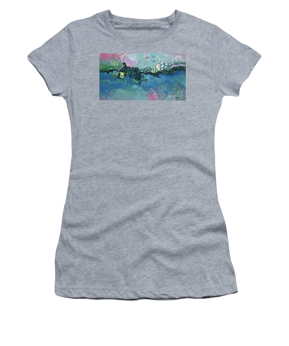 Sea Women's T-Shirt featuring the painting Come Profundo Il Mare by Laurie Maves ART