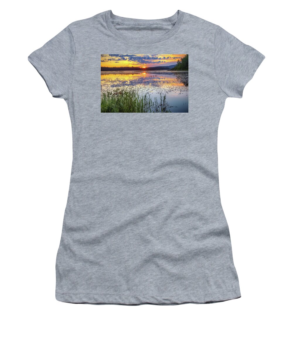 Sunrise Women's T-Shirt featuring the photograph Compass Pond 34a2391 by Greg Hartford