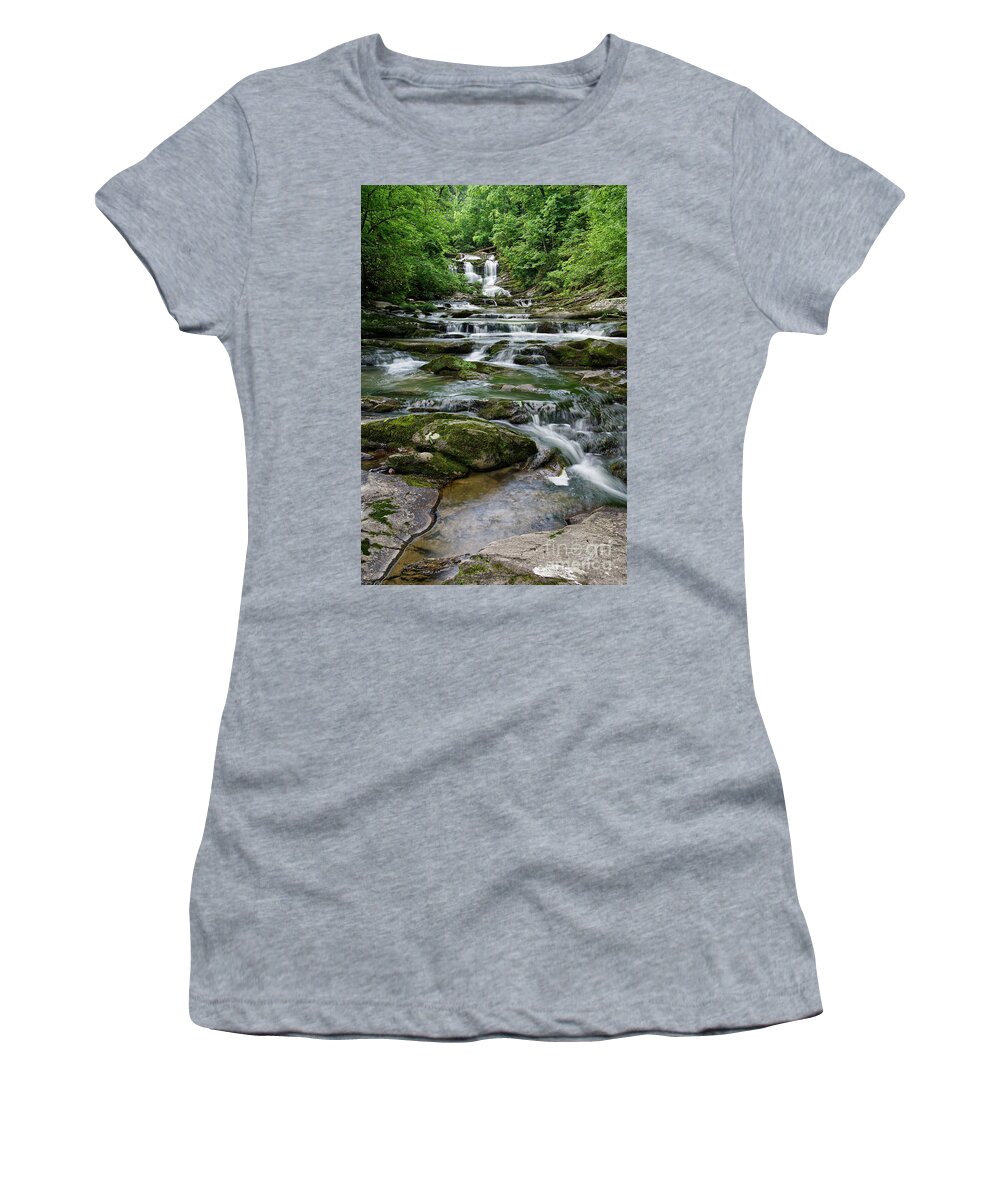 Conasauga Falls Women's T-Shirt featuring the photograph Conasauga Waterfall 18 by Phil Perkins