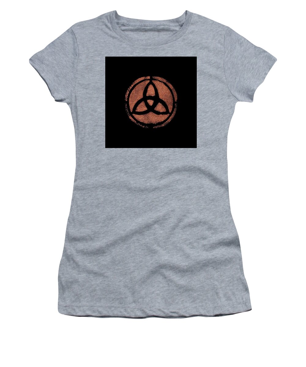 Copper Women's T-Shirt featuring the painting Copper Triquetra by Vicki Noble