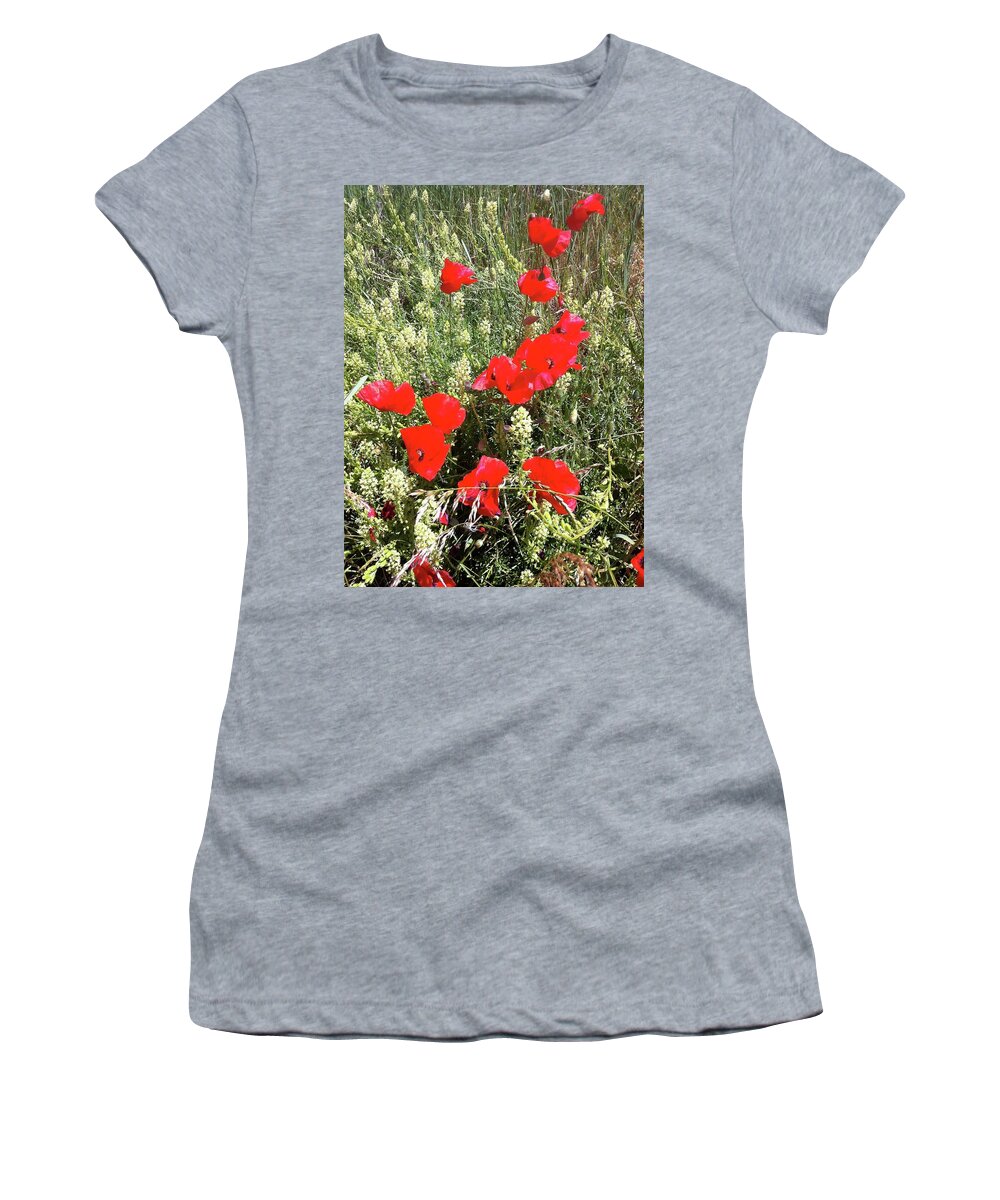 Flower Women's T-Shirt featuring the photograph Coquelicots by Joelle Philibert