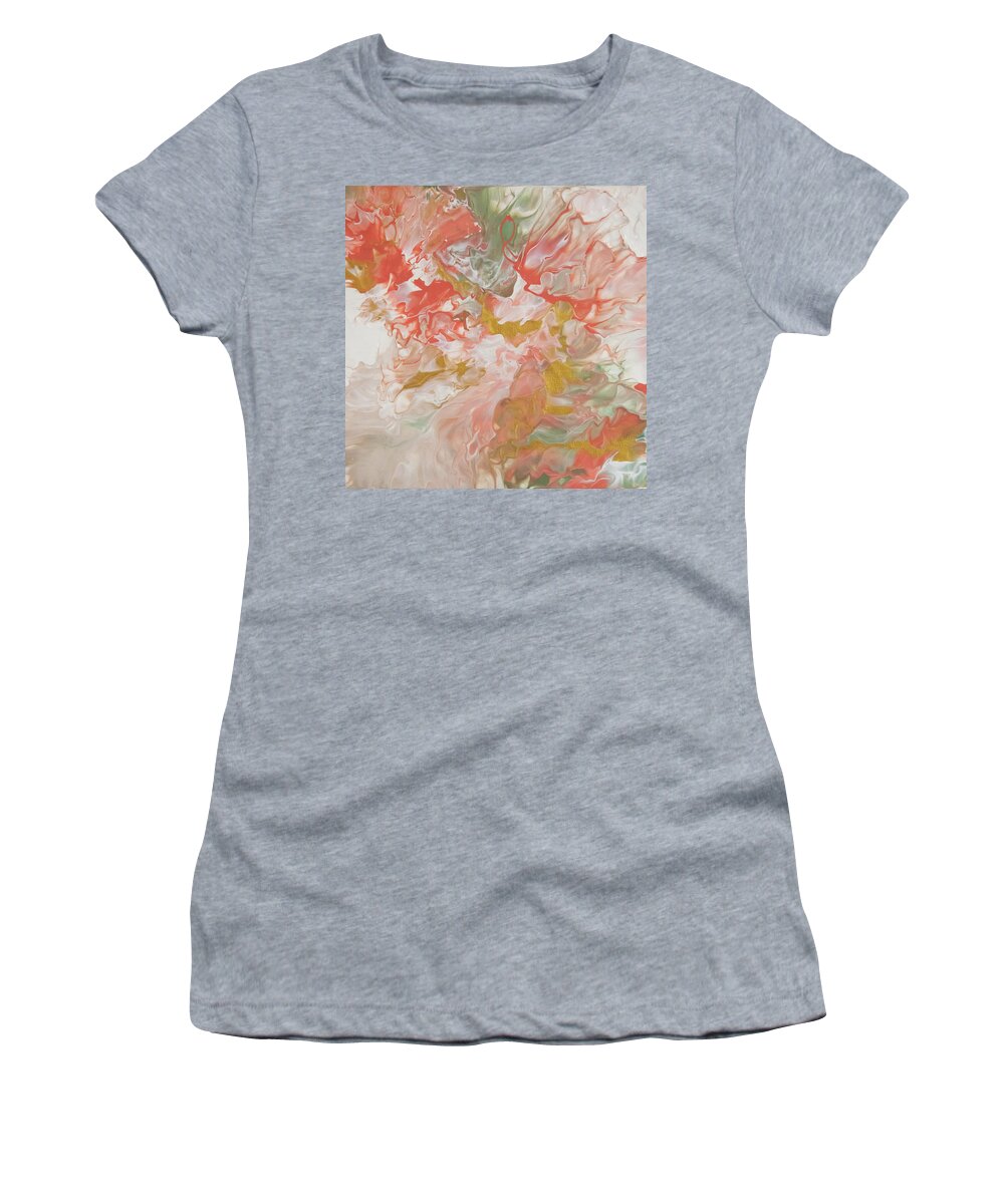 Coral Women's T-Shirt featuring the mixed media Coral 1 by Aimee Bruno