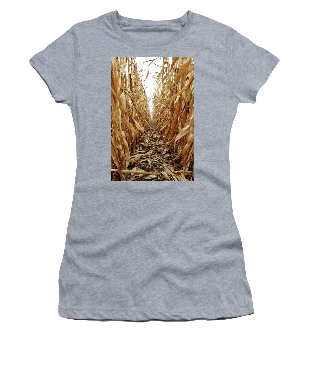 Agriculture Women's T-Shirt featuring the photograph Corn by Lens Art Photography By Larry Trager