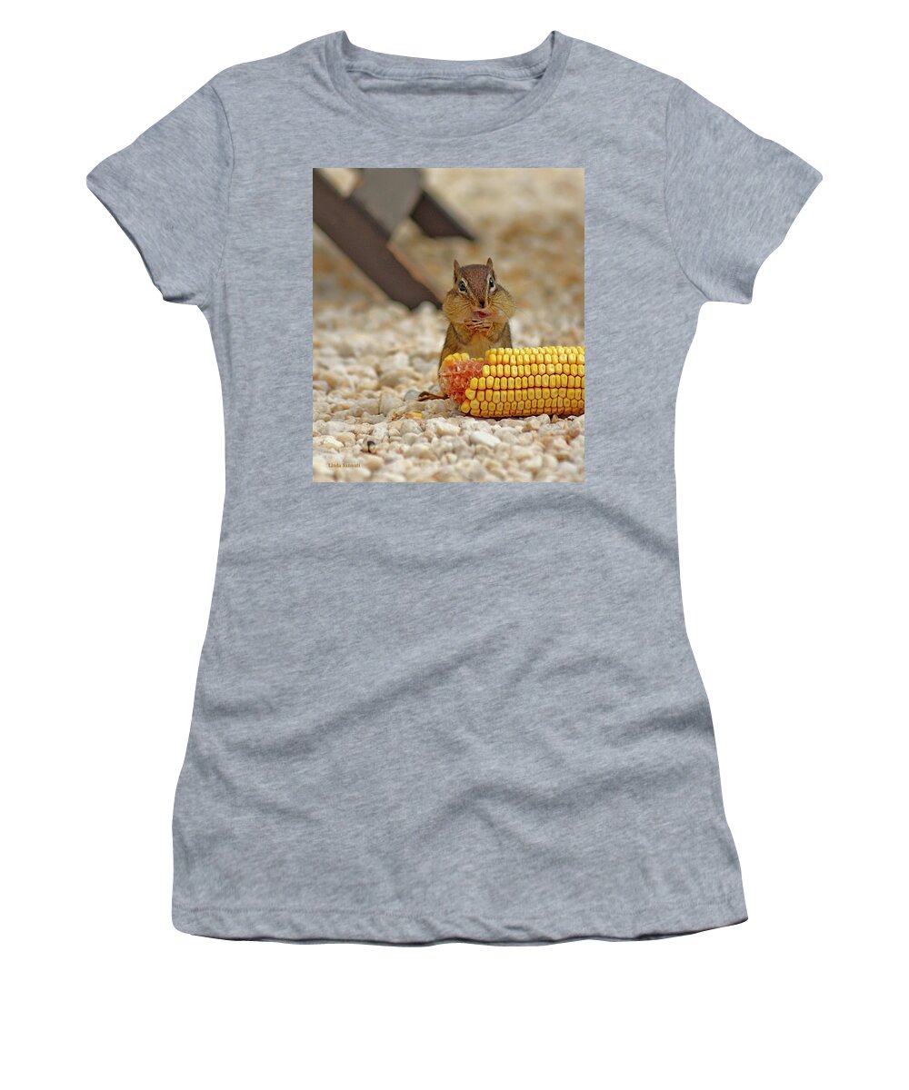 Corn Mouth Women's T-Shirt featuring the photograph Corn Mouth by Linda Sannuti
