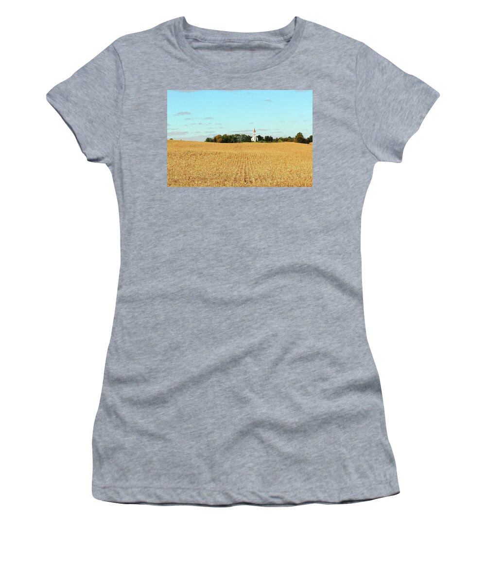 Church Women's T-Shirt featuring the photograph Country Church by Lens Art Photography By Larry Trager