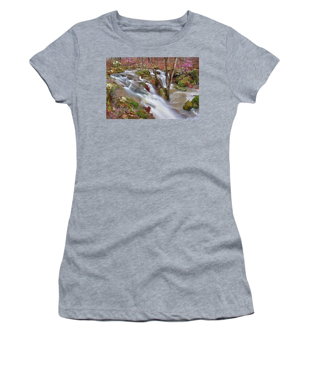 Waterfall Women's T-Shirt featuring the photograph Coward's Hollow Shut-ins I by Robert Charity
