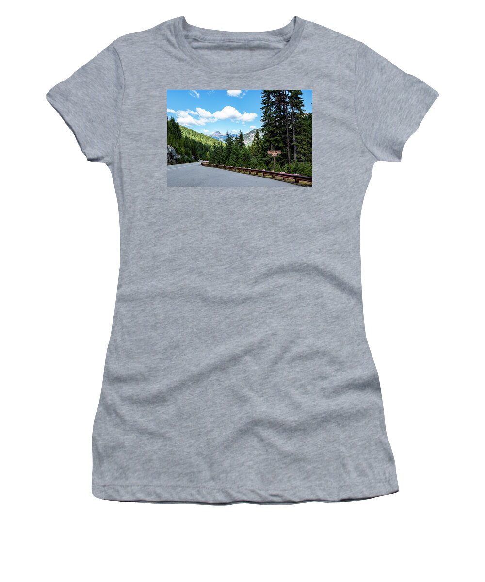Crater Mountain Pullout Women's T-Shirt featuring the photograph Crater Mountain Pullout by Tom Cochran