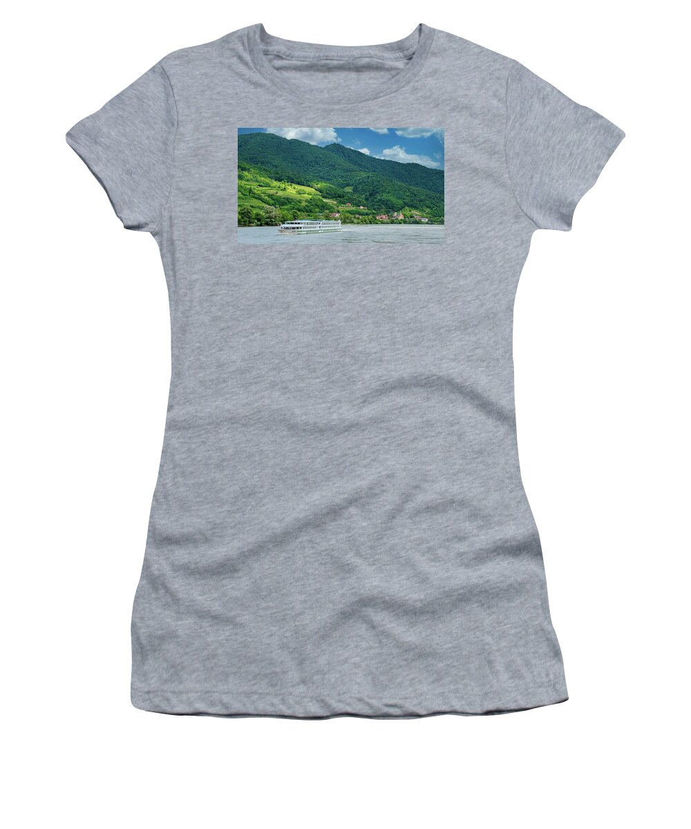 Austria Women's T-Shirt featuring the photograph Cruising on the Danube through Austria by Matthew DeGrushe