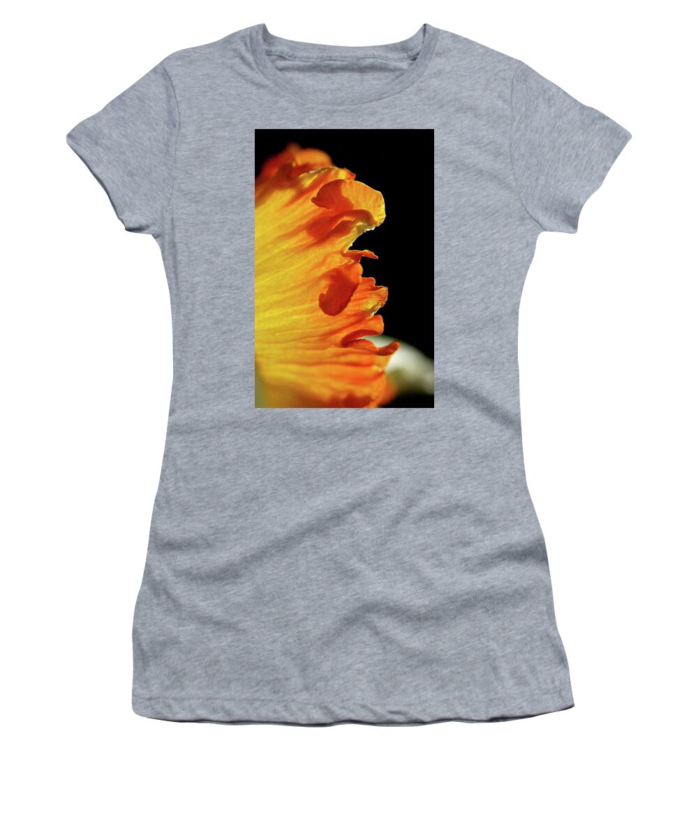 Flowers Women's T-Shirt featuring the photograph Daffodil Edges by Bonnie Colgan